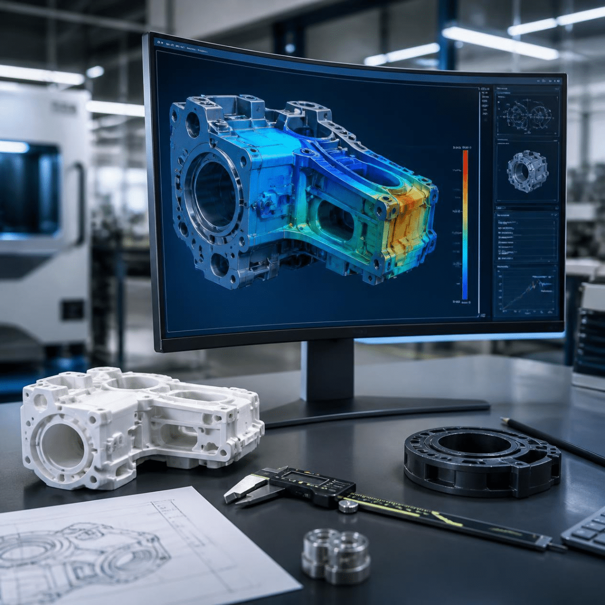 Modernes CAD-Konstruktionsbüro und virtuelle Simulation – B2B Leadgenerierung Ingenieurbüros Ratiscon